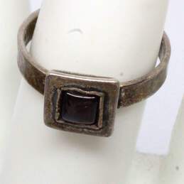 Silpada Sterling Silver Garnet Ring Size 6.75