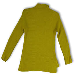 Womens Yellow Long Sleeve Mock Neck Knitted Pullover Sweater Size S alternative image