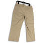 NWT Womens Beige Flat Front Pocket Straight Leg Golf Ankle Pants Size 12 image number 2