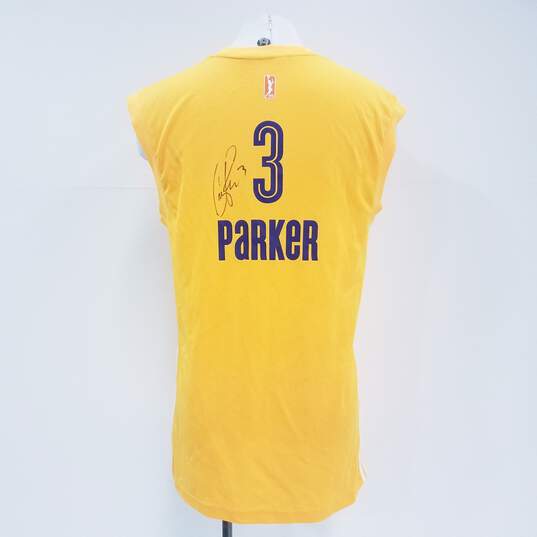 Signed Candace Parker Adidas Women's WNBA L.A. Sparks Gold Jersey Sz. S