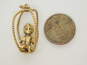 14K Gold Unique Child Baby Figural Rope Wire Swing Pendant 5.8g image number 8