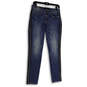 Womens Blue Denim Medium Wash Pockets Stretch Skinny Leg Jeans Size 6M image number 1