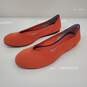 Rothy's The Flat Orange Knitted Round Toe Shoes Size 7 image number 5