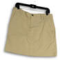 Womens Beige Flat Front Slash Pocket Regular Fit Skort Skirt Size 8 image number 1