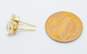 Fancy 14k Yellow Gold CZ Stud Earrings 1.0g image number 5