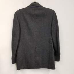Mens Gray Pockets Long Sleeve Collared Single Breasted Blazer Jacket Size 30 alternative image