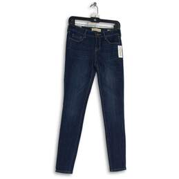 NWT Bullhead Denim Co. Womens Blue 5-Pocket Design Mid Rise Skinny Jeans Size 25