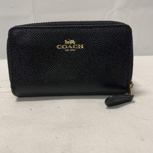 Black Coach Basic Wallet With Compartments Certified Authenticated image number 1