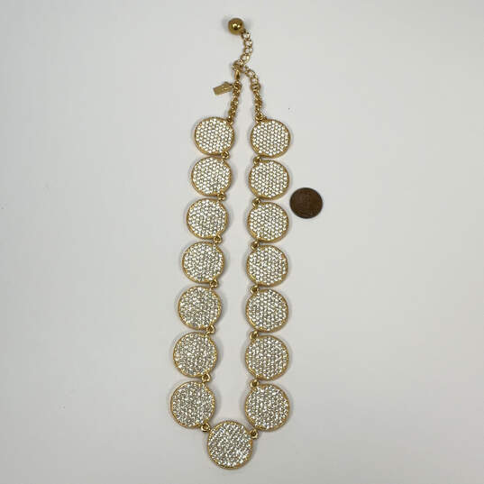 Designer Kate Spade Gold-Tone Rhinestone Pave Bright Spot Collar Necklace image number 4