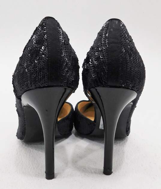 Guess Women's Black Sequin Heels sz 7M image number 3