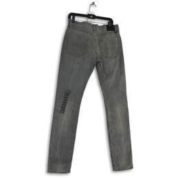 NWT Mens Gray Denim Medium Wash 5-Pocket Design Skinny Leg Jeans Size 31x34 alternative image