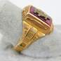 Vintage 10K Yellow Gold Ruby 1958 Class Ring 6.8g image number 4