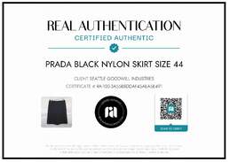 AUTHENTICATED WOMEN'S PRADA BLACK NYLON SKIRT EU SIZE 44 alternative image