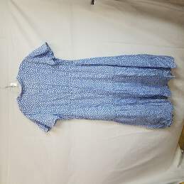 Lorenza Blau White & Blue Floral Patterned Dress WM Size 36 NWT alternative image