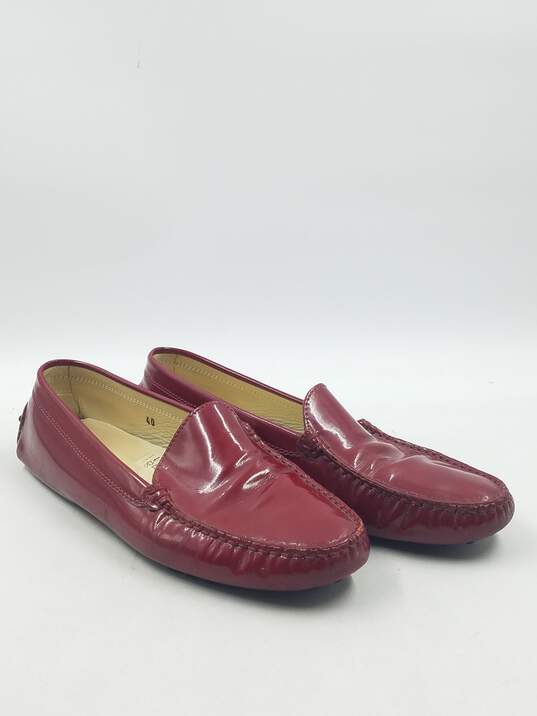 Authentic Tod's Cherry Red Driver Loafer W 10 image number 3