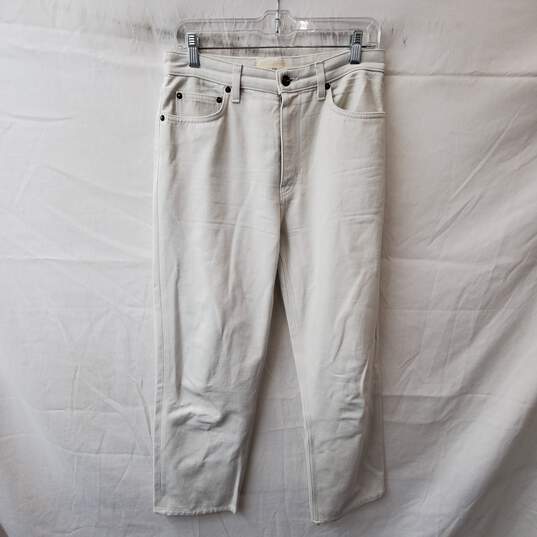 The Row White Straight Leg Cotton Jeans Size 10 image number 1