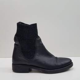 Barneys New York Knit Top Chelsea Boots Black 6.5