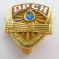 10K Yellow Gold Blue Spinel DPCH Service Pin 1.6g image number 4