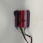 Womens Multicolor Leather Striped Adjustable Strap Outer Pockets Crossbody Bag image number 1