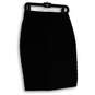 Womens Black Stretch Back Zip Knee Length Bandage Skirt Size 4 image number 1