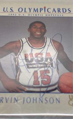 Encased 1992 U.S. Olympicards Signed by Magic Johnson alternative image