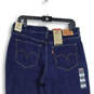 NWT Womens Blue Denim Dark Wash 5-Pocket Design Straight Leg Jeans Size 31 image number 4