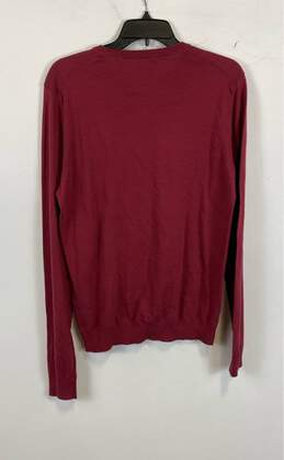 Hugo Boss Womens Red Cotton Slim Fit Long Sleeve Crew Neck Pullover Sweater Sz M alternative image