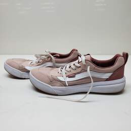 Vans Pink Lace Up Sneakers Womens Size 9.5