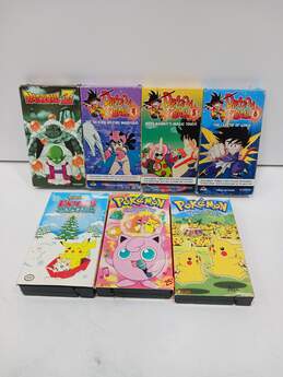 VHS Tapes Pokemon & Dragon Ball Z Shows Assorted 7pc Lot