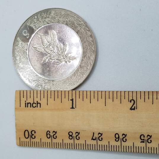 Franklin Mint Alphabet Sterling Silver Miniature Plates V, W, X, Y, Z 52.9g image number 8