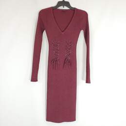 Guess Women Burgundy Sweater Dress S NWT