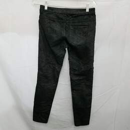 Giordano Women's Black Python Print Low Rise Skinny Tapered Pants Size 24 alternative image