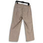Womens Beige Flat Front Slash Pocket Straight Leg Dress Pants Size 6 image number 2