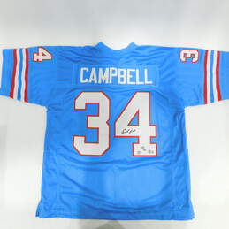 HOF Houston Oilers Earl Campbell Signed Jersey Beckett COA