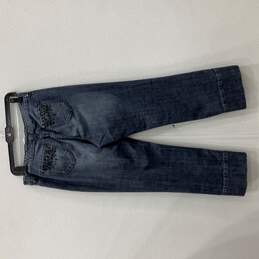 Womens Blue Denim Medium Wash Stretch Studded Cropped Jeans Size 2 alternative image