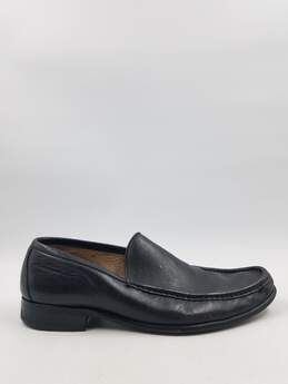 Gucci Black Leather Loafers M 8.5D COA