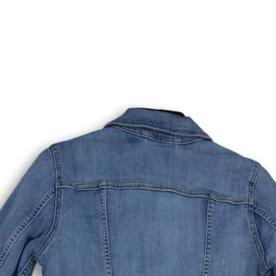 Levi Strauss & Co. Womens Light Blue Denim Long Sleeve Button Front Jacket Sz M image number 4