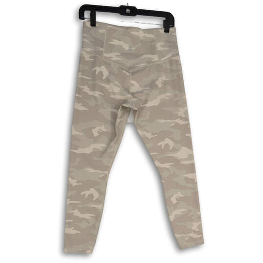 Womens Beige Camouflage Elastic Waist Pull-On Compression Leggings Size M image number 2