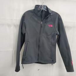 The North Face Women's Apex Bionic Pink Ribbon Gray Full Zip Jacket Size Small