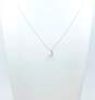 10K White Gold Pearl & Diamond Accent Pendant Necklace 2.5g image number 2
