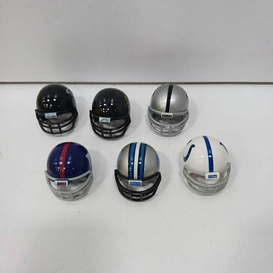 Lot of Miniature Football Helmets & Accessories Bundle image number 3