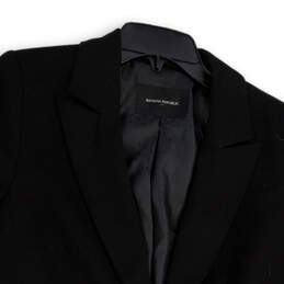 Womens Black Long Sleeve Pockets Notch Lapel One Button Blazer Size 8P alternative image
