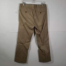 Mens Tailored Flat Front Straight Leg Slash Pockets Khaki Pants Size 31X30 alternative image