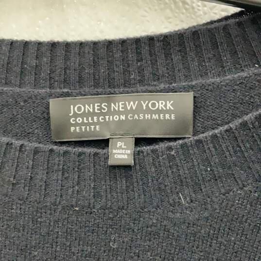 Jones New York Womens Navy Blue Knitted Cardigan Sweater And Top Set Size PL image number 4