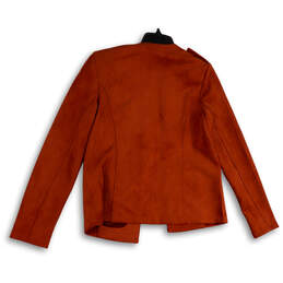 NWT Womens Orange Long Sleeve Pockets Regular Fit Open Front Jacket Size 8 alternative image
