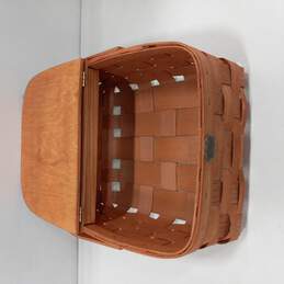Brown Wooden Picnic Basket alternative image