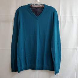 Ted Baker Sweater Pullover Sz 3 Plum V-Neck Wool Cashmere Blend Lightweight