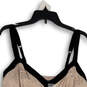 NWT Womens Beige Black V-Neck Adjustable Strap Camisole Tank Top Size L image number 3