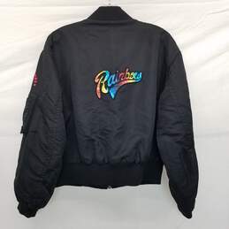 AUTHENTICATED Marc Jacobs Black Rainbow Patch Embellished Jacket Size M alternative image