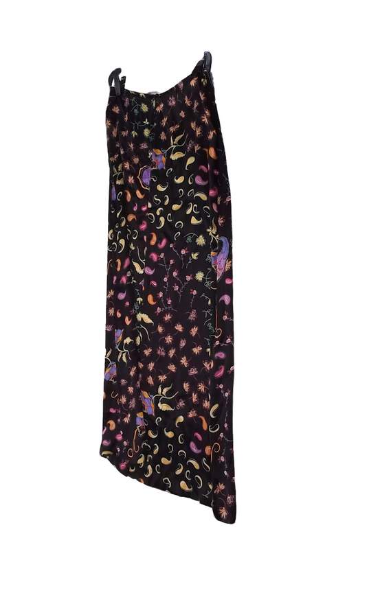 NWT Womens Black Floral Flat Front Long Maxi Skirt Size 8 image number 2